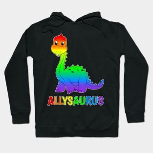 Diplodocus Dinosaur Is An LGBTQ Allysaurus - Gay Pride Ally Hoodie